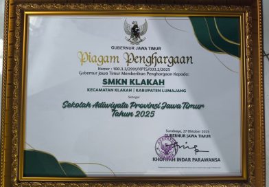 SMKN Klakah Raih Penghargaan Sekolah Adiwiyata Tingkat Provinsi Jawa Timur