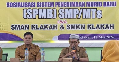 Sosialisasi Sistem Penerimaan Murid Baru (SPMB) Tahun 2026 di Aula SMKN Klakah